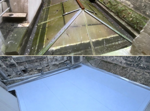 Avant/Apr&egrave;s - R&eacute;novation et modification d'un toit plat